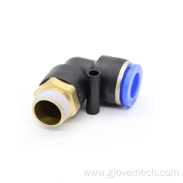 PL right angle elbow pneumatic hose connector fitting